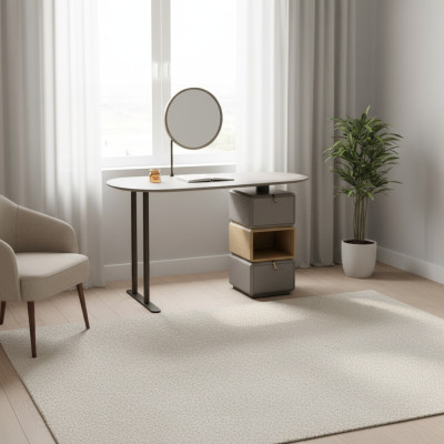 Design Schminktisch mit Spiegel Luxus Schlafzimmer Möbel 2tlg. Anrichte