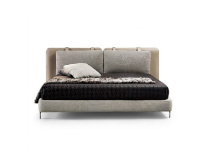 Schlafzimmer Großes Doppelbett stilvolles Bett Holz neu Luxus Modern