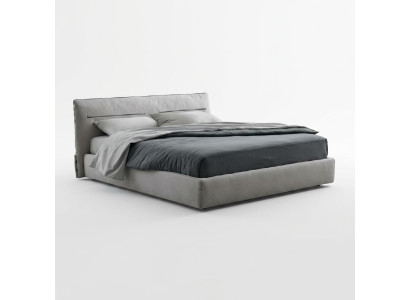 Bett Doppelbett schickes graues Bett Doppelbett für Schlafzimmer Betten