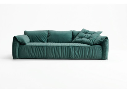 Designer Blaues Sofa 3-Sitzer Couch Wohnzimmer Sitz Möbel Textil Sofas