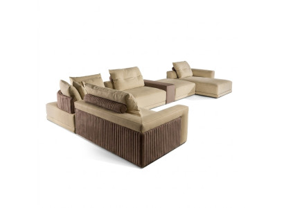 Wohnzimmer Ecksofa U-Form Couch Sitz Polster Garnitur Modern Sofa Neu