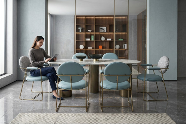 Ovaler Tisch Esszimmer Tische Esstische 180x85 Esstische Marmor Optik