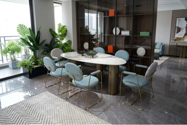 Ovaler Tisch Esszimmer Tische Esstische 180x85 Esstische Marmor Optik