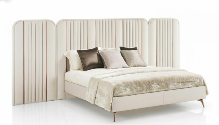 Kingsize Bett Doppelbett Schlafzimmer Möbel Großes Kopfteil Holzgestell