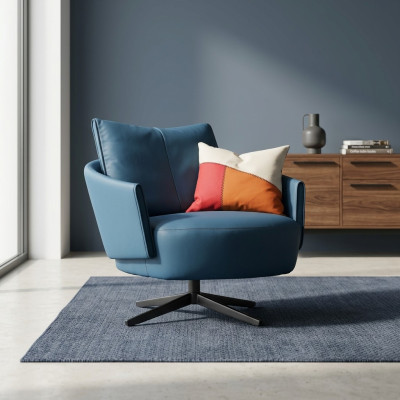 Design Sessel Textil Luxus Couch 1,5 Sitzer Sofa Relax Wohnzimmer Neu