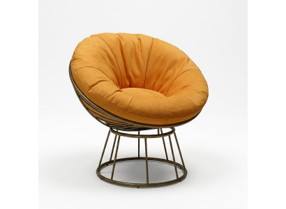 Sessel Club Lounge Designer Polster 1 Sitzer Relax Einsitzer Orange