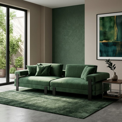 Sofa 2 Sitzer Couch Design Polster Modern Textil Stoff Modern Zweisitzer