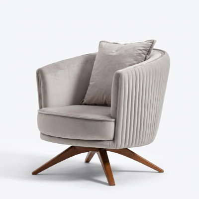 Design Sessel Couch Polster Luxus 1 Sitzer Textil Samt Einsitzer Neu