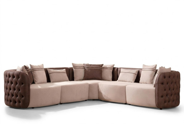 Sofa Möbel Wohnlandschaft Luxus Modern Eckgarnitur Ecksofa L-form Polster