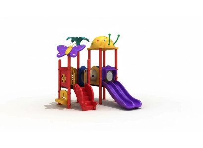 Kinderbereich mit Rutschen Unterhaltung für Kinder Garten Spielplätze