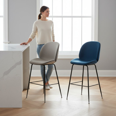 Esszimmer Modern Esszimmerstuhl Polsterstuhl Design Möbel Grau Neu