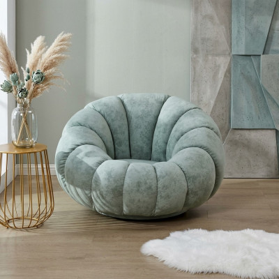Designer Sessel 1 Sitzer Grau Textil Luxus Lougne Sofa Einsitzer Neu