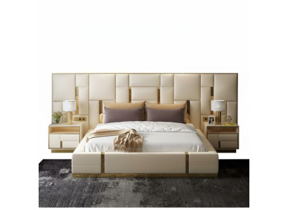 Luxus Schlafzimmer Bett Polster Design Luxus Doppel Hotel Betten Neu