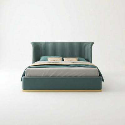 Designer Bett Schlafzimmer Betten Einrichtung Hotel Luxus Polster Neu