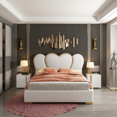 Design Bett Schlafzimmer Doppelbett Hotel Luxus Polster Einrichtung