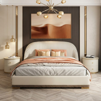 Luxus Doppelbett Betten Schlafzimmer Möbel Design Hotel Einrichtung