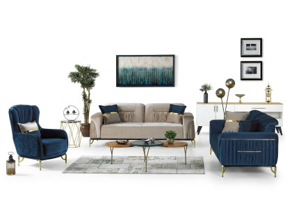 Designer Sofagarnitur 3+3+1 Sitzer Couch Polster Neu Sitzgarnitur Set