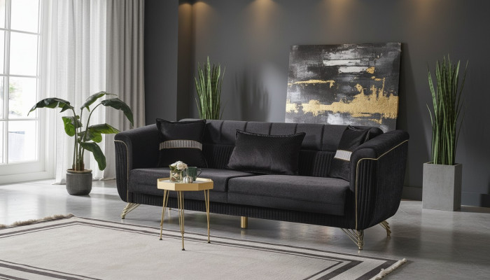Edles Dreisitzer Sofa Modernen 3 Sitzer Stilvolle Sofa 228cm Braun Möbel
