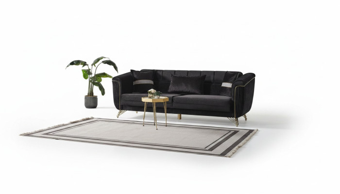 Edles Dreisitzer Sofa Modernen 3 Sitzer Stilvolle Sofa 228cm Braun Möbel