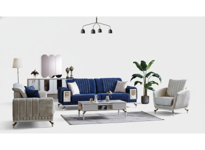 Sofagarnitur 3+3+1 Sitzer Möbel Luxus Set Sofagarnitur Modern Set Neu 3tlg
