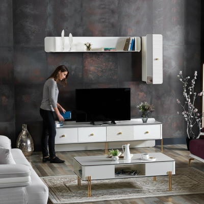 Modern rtv Regal Sideboard rtv Kommode Lowboard Fernseh Ständer Schrank Möbel