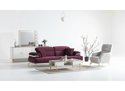 Sofagarnitur 3+1 Sitzer Sessel Garnitur Modern Relax Sessel Möbel