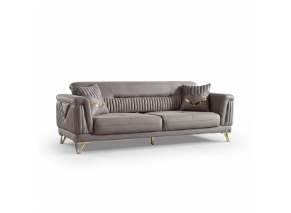 Sofa Couch Polster 3 Sitzer Textil Sofas Couchen Wohnzimmer Luxus Sofa 3er 