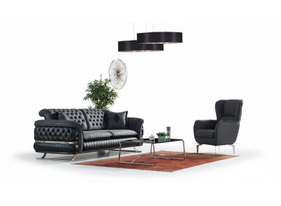 Sofagarnitur 3+1 Sitzer Sessel Garnitur Chesterfield Relax Sessel Möbel Neu