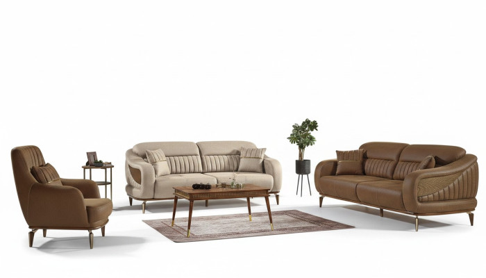 Sofagarnitur 3+3+1 Sitzer Modern Relax Sessel Modern Stil 3tlg Luxus Wohnzimmer