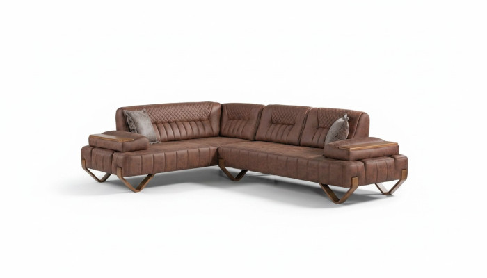 Ecksofa Wohnlandschaft Farbe Braun L-Form Sofa Neu Wohnzimmer Ecksofa Luxus Neu