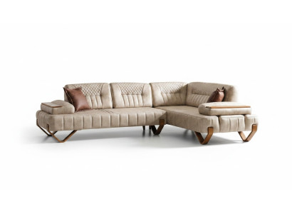 Ecksofa Wohnlandschaft Farbe Beige L-Form Sofa Neu Wohnzimmer Ecksofa Luxus Neu