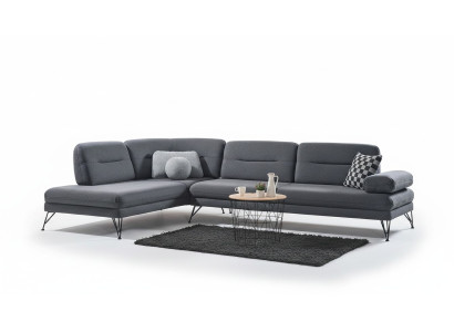 Ecksofa L-Form Textil Eckcouch Sofa Polster Premium Couch L Form Modern