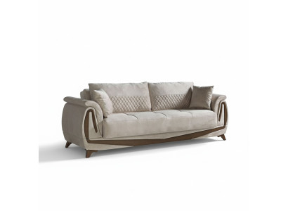 Luxus 3 Sitzer Sofa Wohnzimmer Möbel Elegant Sofa 230cm Textil Beige Neu