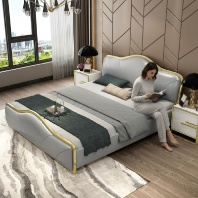 Schlafzimmer Bett Polster Design Luxus Doppel Hotel Betten Holz Möbel