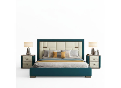Luxus Schlafzimmer Bett Polster Design 180x200cm Doppel Hotel Betten Neu