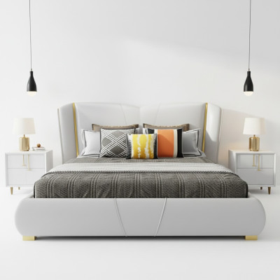 Bett Polster Design Luxus Doppel Hotel Betten Schlaf Zimmer Holz Möbel