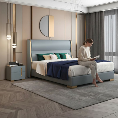 Betten Doppel Schlaf Zimmer Holz 180x200cm Bett Polster Design Luxus