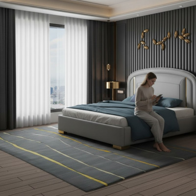 Doppelbett Bett Holz Design Luxus Möbel Polsterbett Designbett Betten