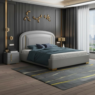 Doppelbett Bett Holz Design Luxus Möbel Polsterbett Designbett Betten