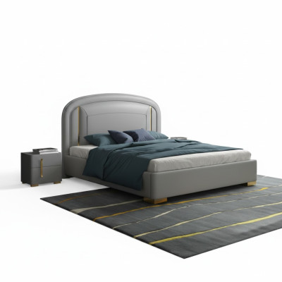 Doppelbett Bett Holz Design Luxus Möbel Polsterbett Designbett Betten