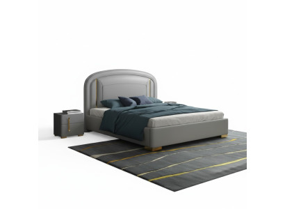 Doppelbett Bett Holz Design Luxus Möbel Polsterbett Designbett Betten