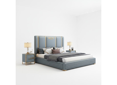 Doppelbett Bett Luxus Holz Bettgestelle Bettrahmen Möbel Design Modern