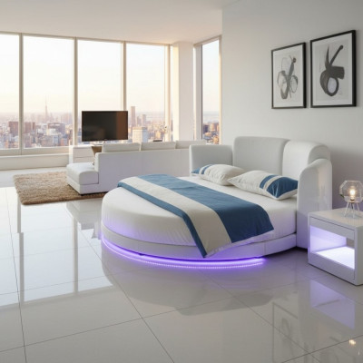 Bett Rund Betten Doppel Luxus Schlafzimmer Möbel Rundes Hotel Gestell Neu