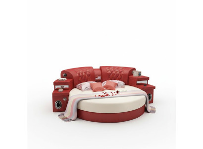 Rundes Bett Rund Betten Multifunktion Hotel Polster Led Regal Neu