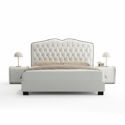 Chesterfield Bett Polsterbett Doppelbett Betten Designer Luxus Bett Neu