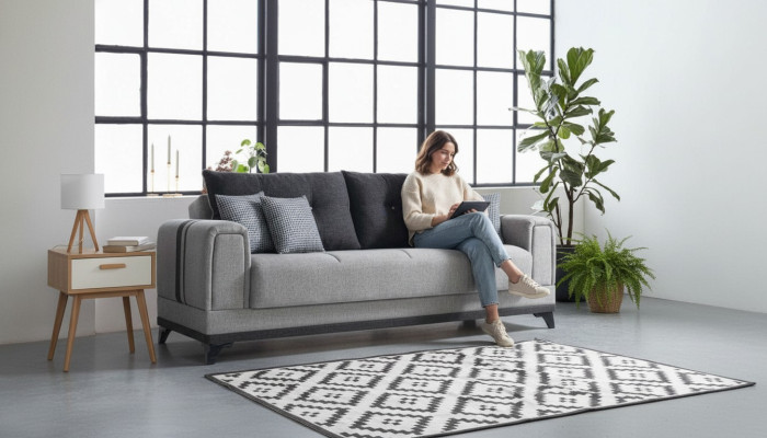 Wohnzimmer Luxus Sofa 3 Sitzer Relax Sofas Modern Grau Relax 3 Sitzer Couchen