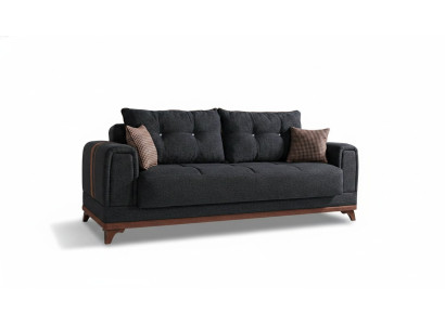 Luxuriöses Wohnzimmer Sofa 3 Sitzer Relax Sofa Modern 230 cm Luxus Schwarz