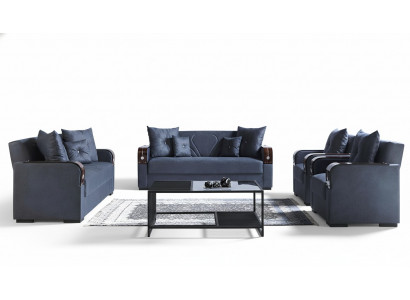 Luxus Sofagarnitur Komplett Couch Sofa Modern Garnitur Wohnzimmer Relax 3+2+1+1