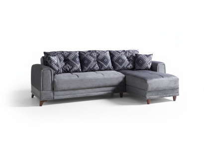Ecksofa Wohnlandschaft Grau L-Form Ecke Sofa Wohnzimmer Ecksofa Modern