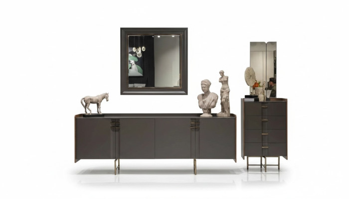Modern Anrichte Sideboard Anrichte mit Spiegel Unterschrank Luxus Möbel Neu